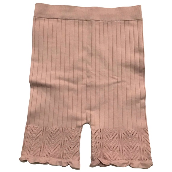 Intimately Free People Pink Ruffle Shorts, Boho High Waisted Ribbed Size XS/S - Picture 7 of 7
